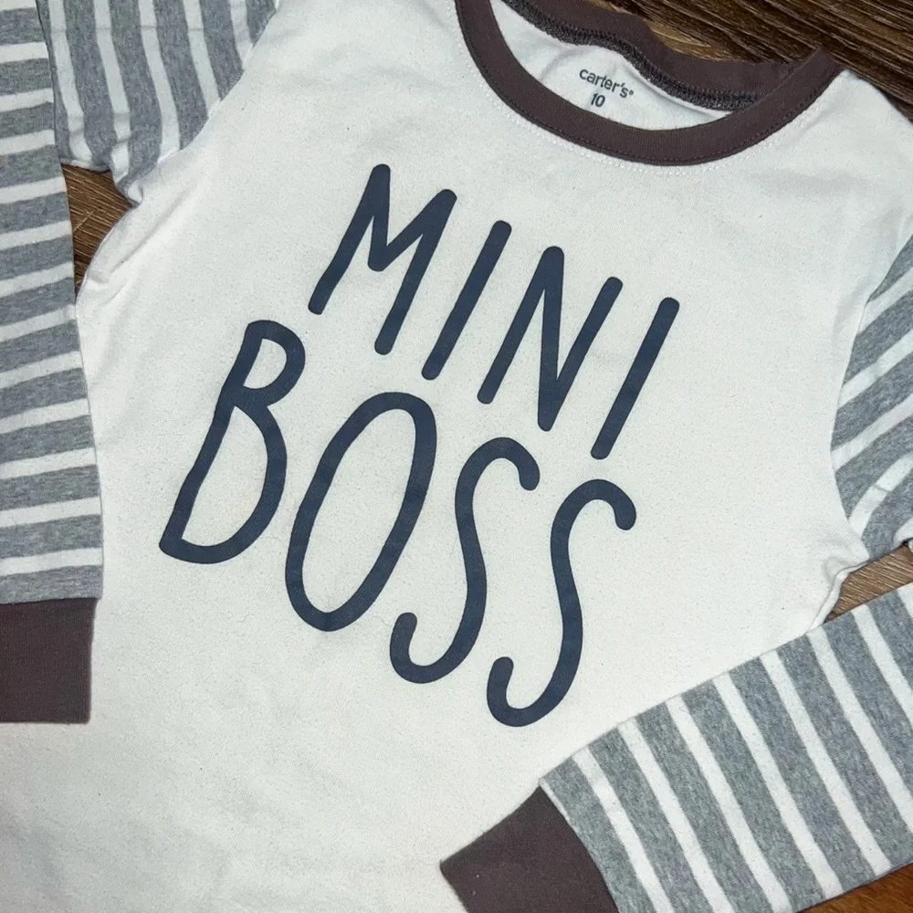 Carter's Kids 2-Piece 100% Snug Fit Cotton Pajamas - Mini Boss, Size 10